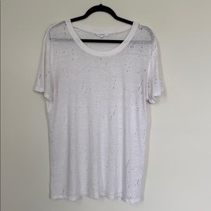 White distressed t-shirt
